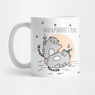 Party Fat Cats New Years Eve Mug